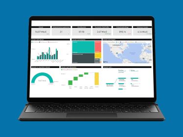 Power BI: Ansicht auf dem Laptop Power BI: Ansicht auf dem Laptop
