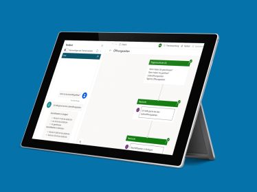 Power Virtual Agents: Ansicht auf dem Tablet Power Virtual Agents: Ansicht auf dem Tablet