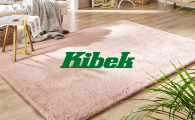 Kibek Logo mit Teppich im Hintergrund