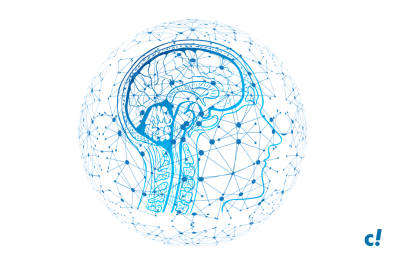 Menschliches Gehirn mit Vernetzungen Künstliche Intelligenz und Machine Learning im eCommerce