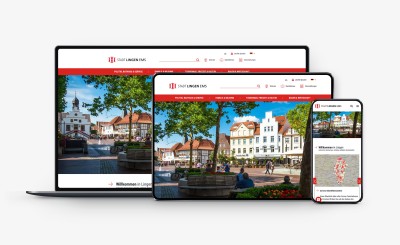 Beispiel responsives Webdesign für die Stadt Lingen Ems