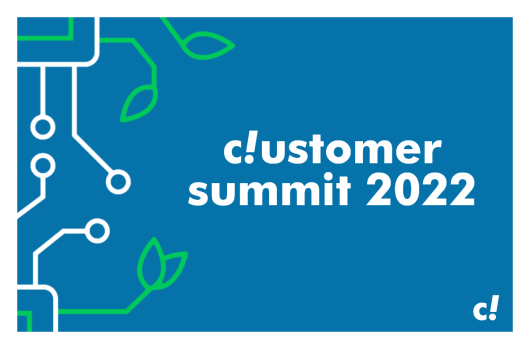 Logo Kundentag connectiv! auf blauem Hintergrund