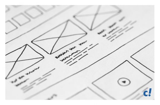 Grobe Skizze eines Page-Aufbaus