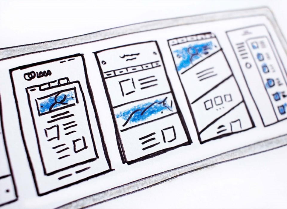Website Design Skizze