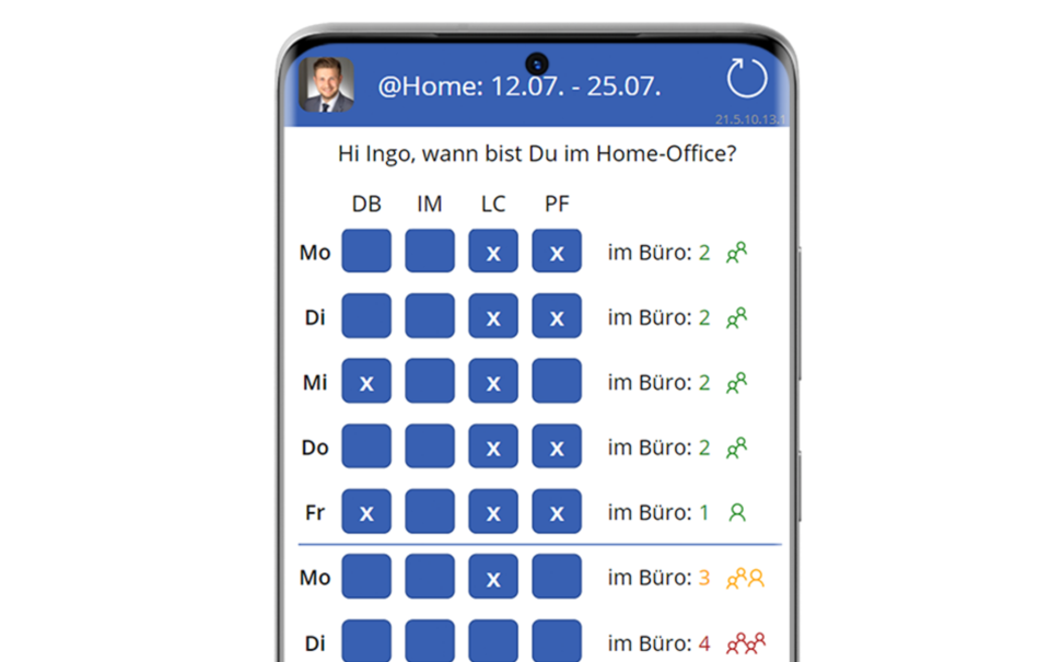Power Apps auf dem Smartphone