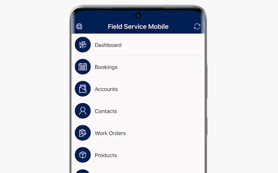 Dynamics 365 Field Service: Ansicht am Smartphone