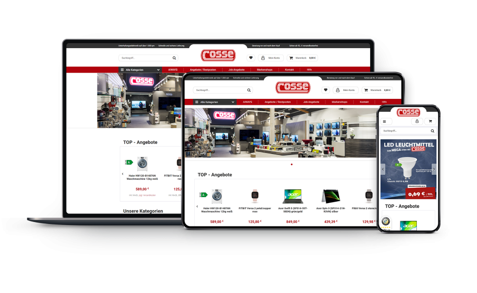 Responsives Webdesign Cosse - Mockup transparent