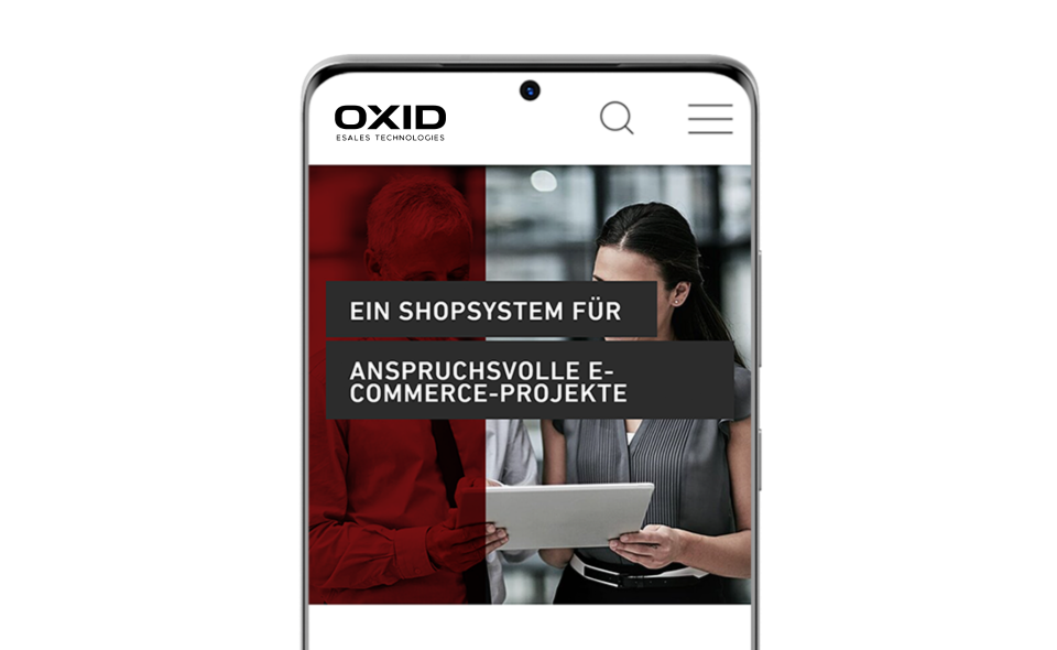 Oxid eSales auf dem Smartphone