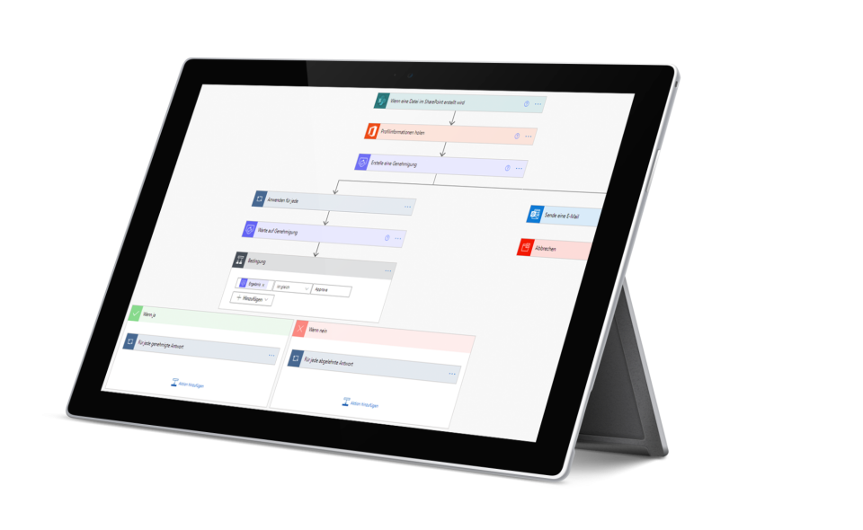 Power Automate auf dem Surface