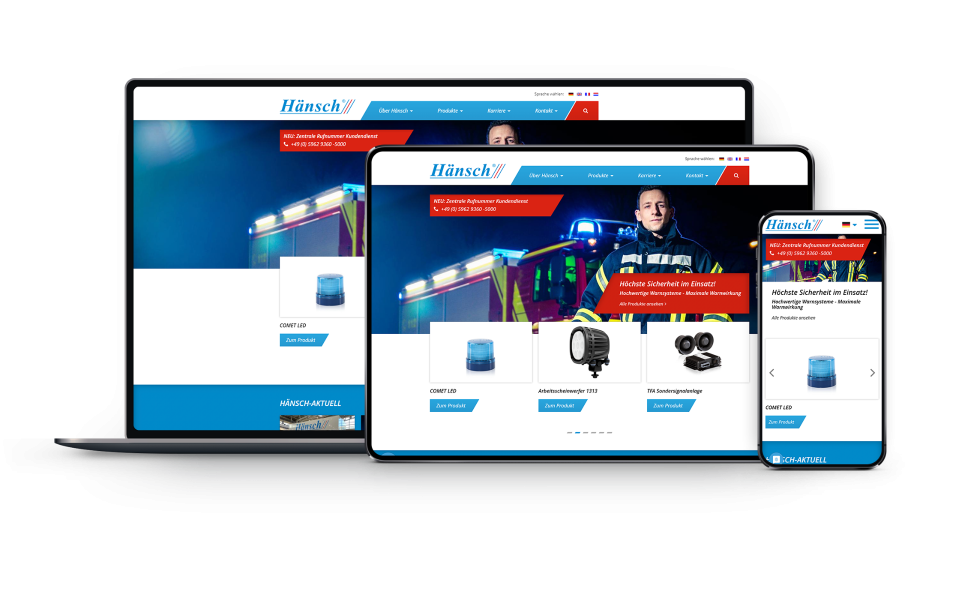 Responsives Webdesign Hänsch - Mockup transparent