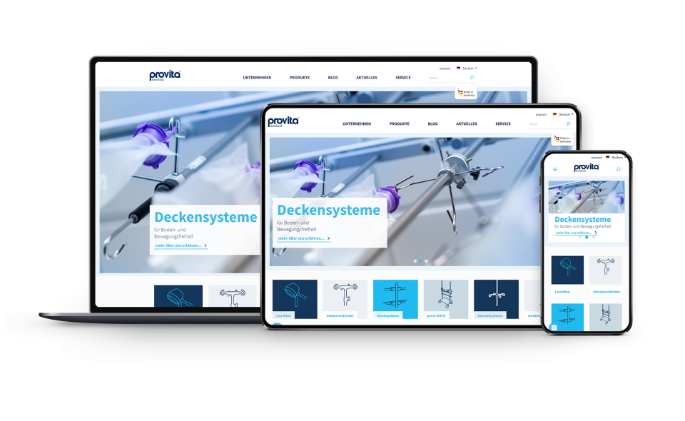 Responsives Webdesign provita - Mockup transparent