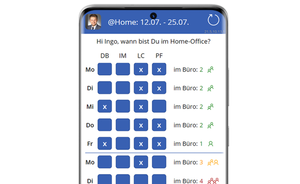 Power Apps auf dem Smartphone